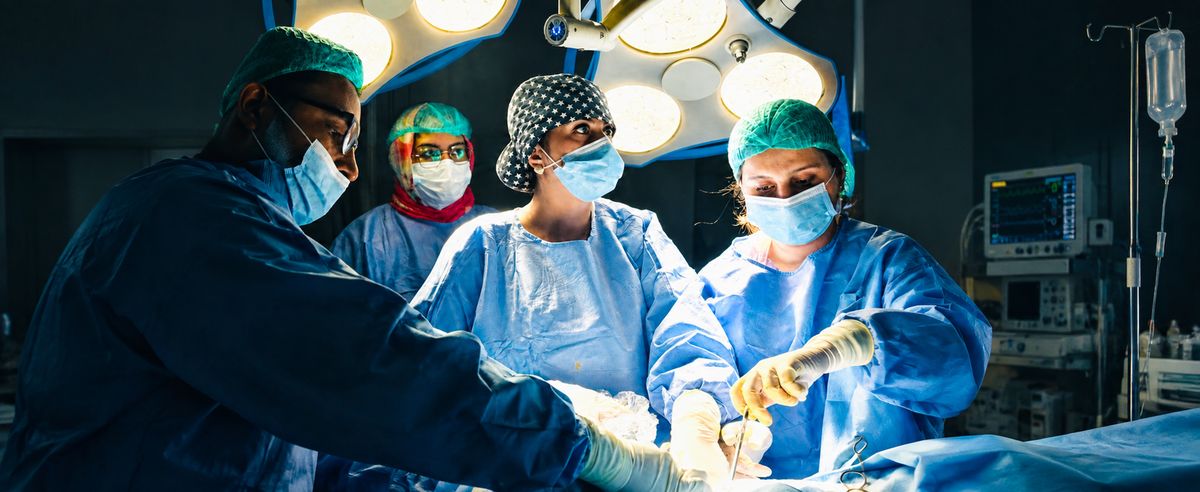Dr. Muniba Tahir during OPD with her surgical team